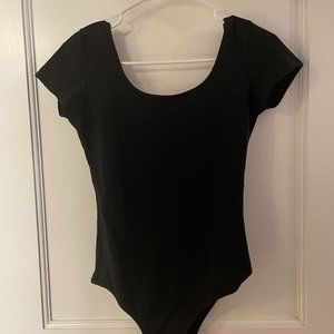 Black Scoop Neck Body Suit